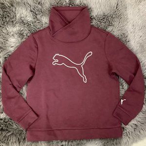 Puma Womens Sweatshirt Burgundy 